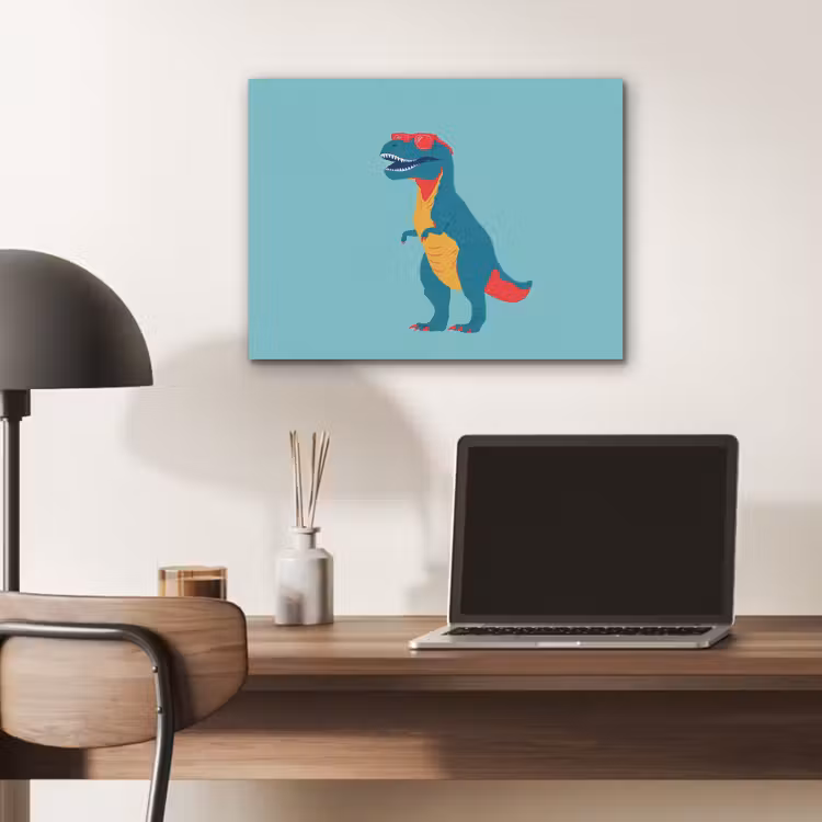 Dinosaurus - Blauw - Zonnebril PET vilt klein -sfeer5