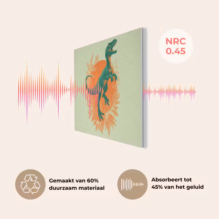 Dinosaurus - Groen - Planten - Cirkel PET vilt klein -USP_NL