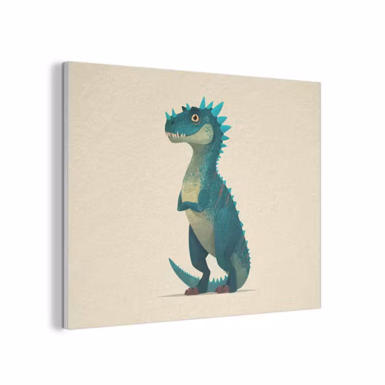 Dinosaurus - Turquoise - Stekels PET vilt klein -3d