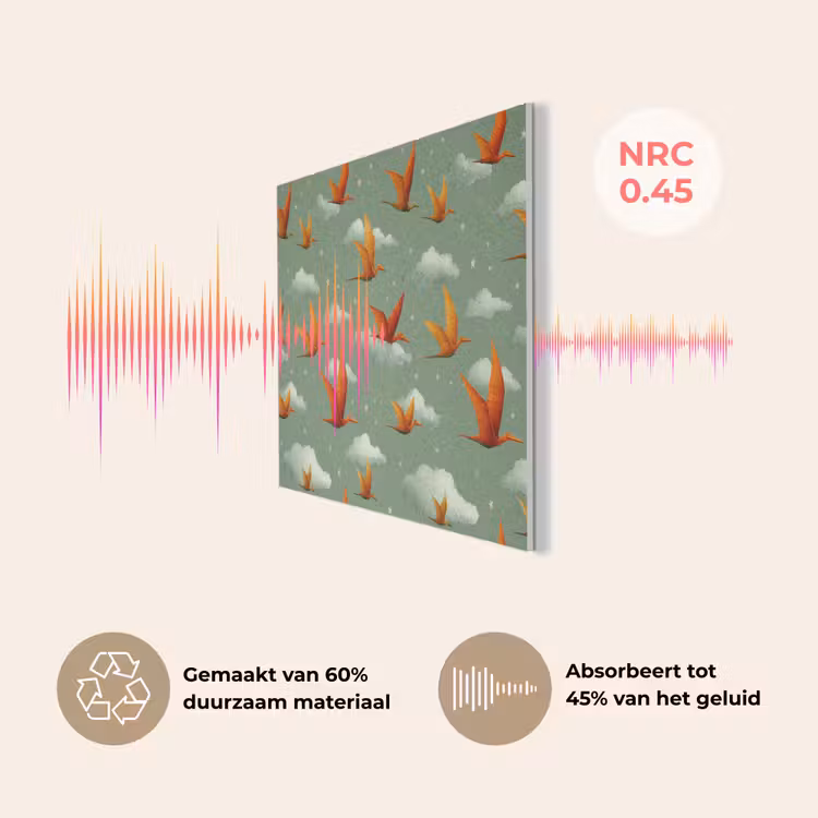 Dinosaurussen - Wolken - Sterren - Oranje PET vilt klein -USP_NL