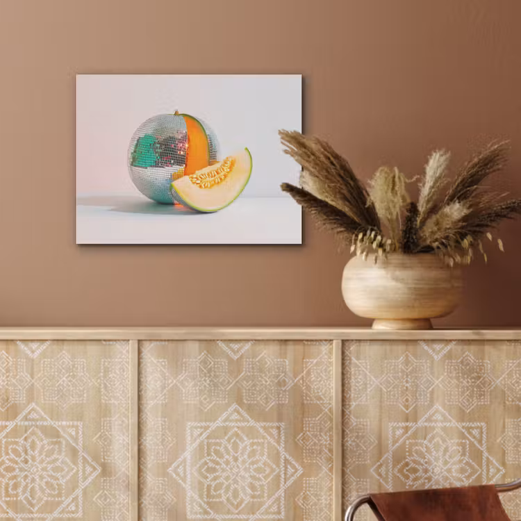 Disco - Discobal - Meloen - Pastel PET vilt klein -sfeer4
