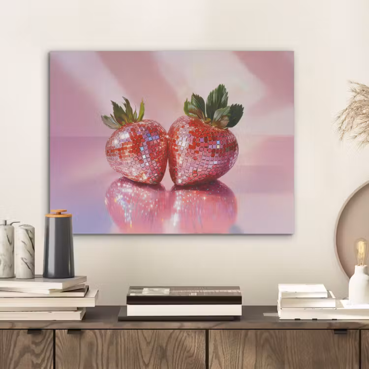 Disco - Fruit - Glitter - Strawberry PET vilt klein -sfeer1