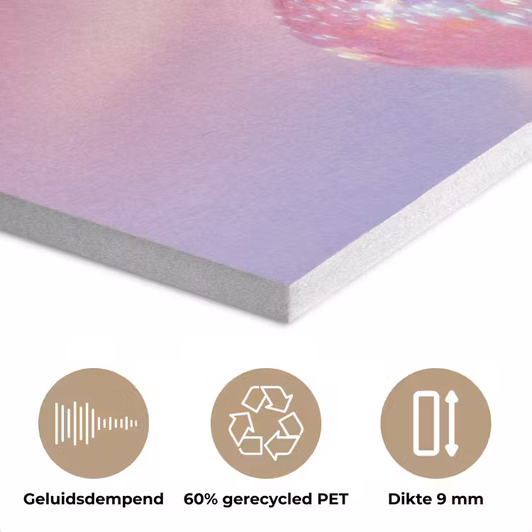 Disco - Fruit - Glitter - Strawberry PET vilt klein -closeup_NL