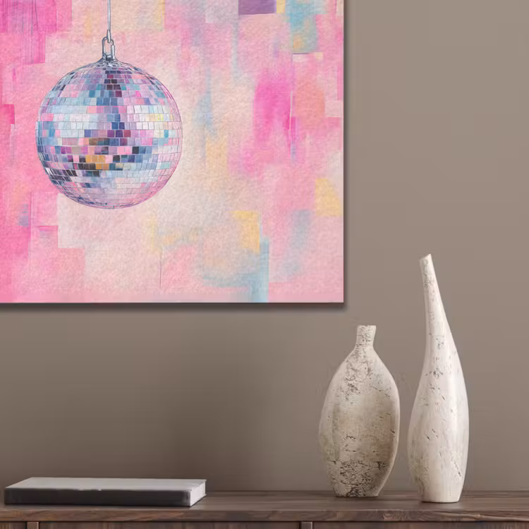 Discobal - Pink - Verf PET vilt klein -sfeer6_closeup