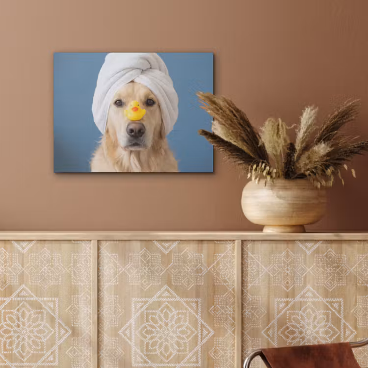 Hond - Badeend - Geel PET vilt klein -sfeer4