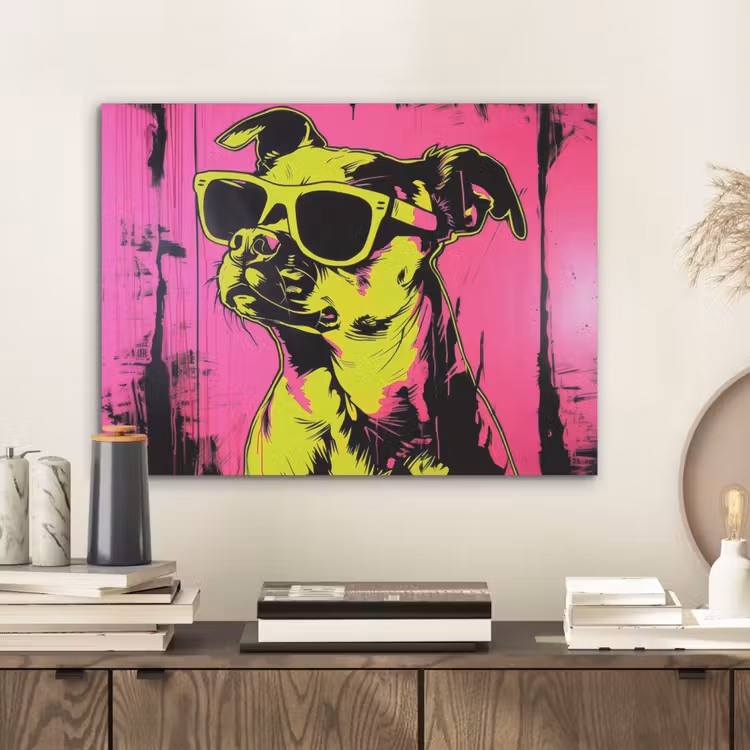 Hond - Zonnebril - Roze - Art PET vilt klein -sfeer1