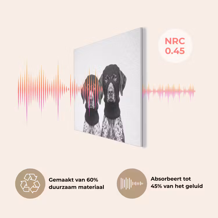 Honden - Bivakmuts - Zwart - wit PET vilt klein -USP_NL