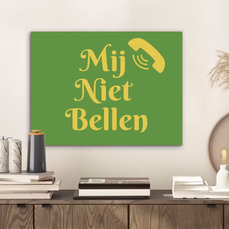 Mij niet bellen - Telefoon - Groen PET vilt klein -sfeer1