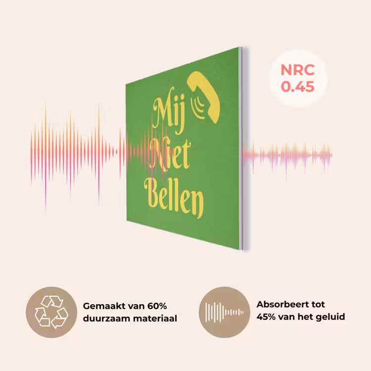 Mij niet bellen - Telefoon - Groen PET vilt klein -USP_NL
