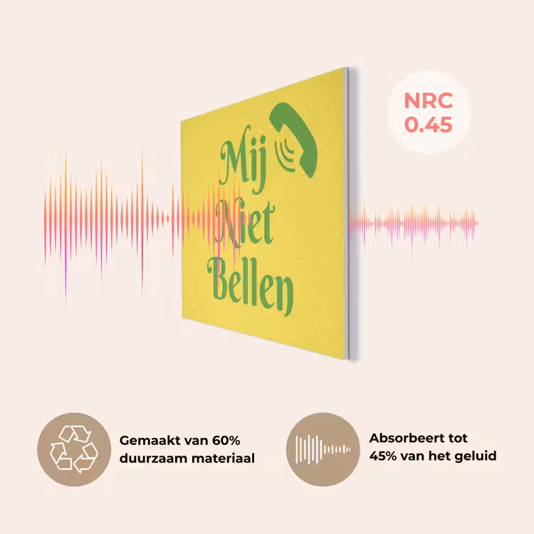 Mij niet bellen - Telefoon - Geel PET vilt klein -USP_NL
