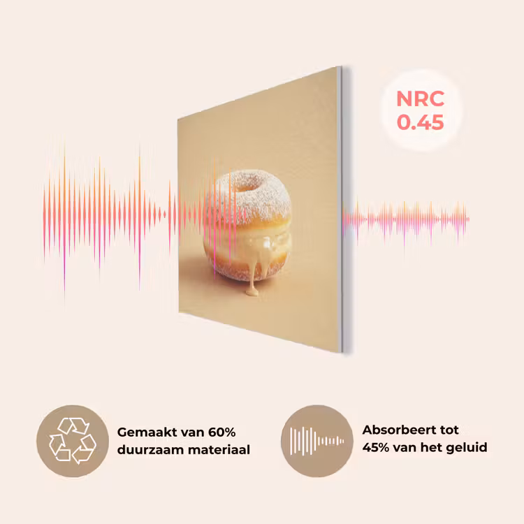 Donut - Romig - Poedersuiker - Beige PET vilt klein -USP_NL