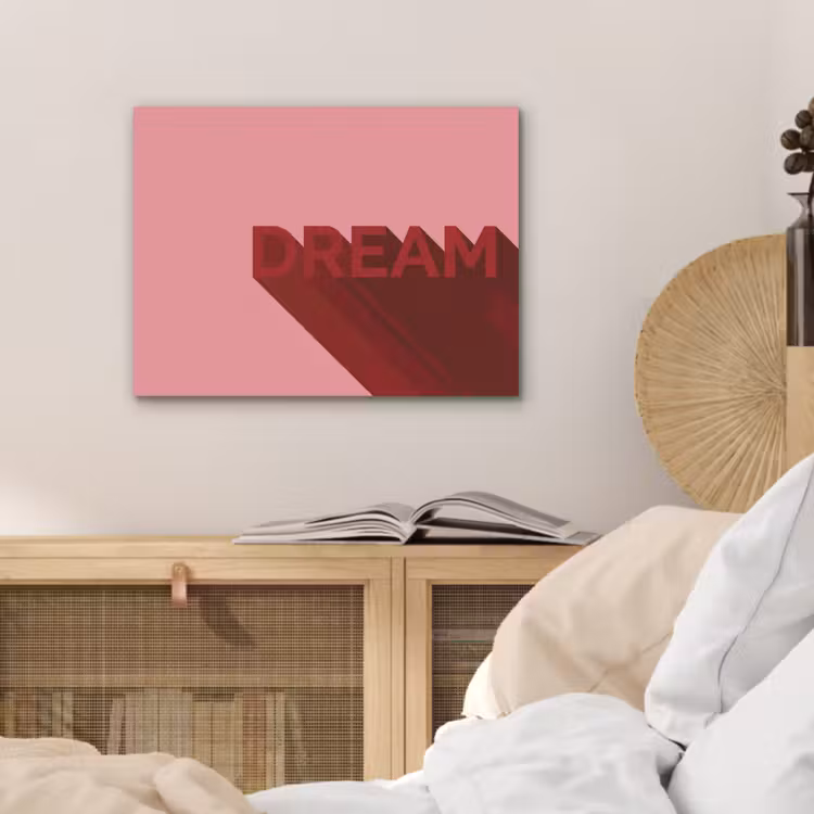 Dream - 3D - Rood - Roze PET vilt klein -sfeer3