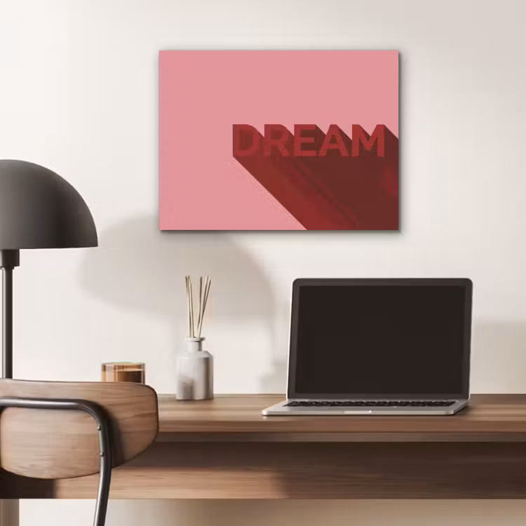 Dream - 3D - Rood - Roze PET vilt klein -sfeer5