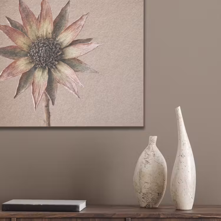 Droogbloem - Protea - Vintage - Beige - Rustiek PET vilt klein -sfeer6_closeup