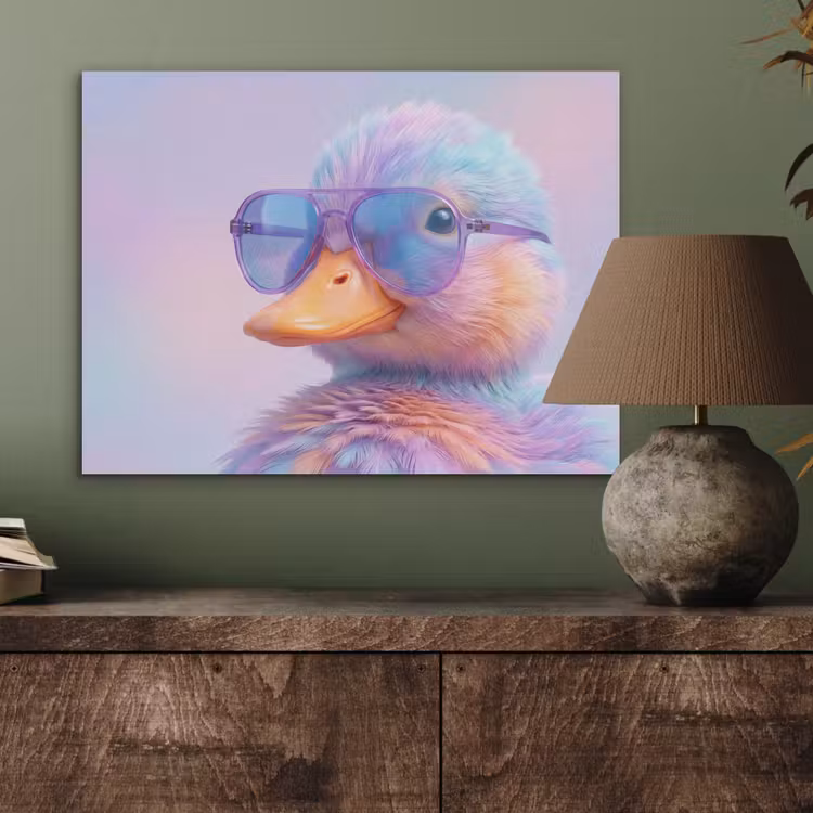 Eend - bril - Pastel PET vilt klein -sfeer2