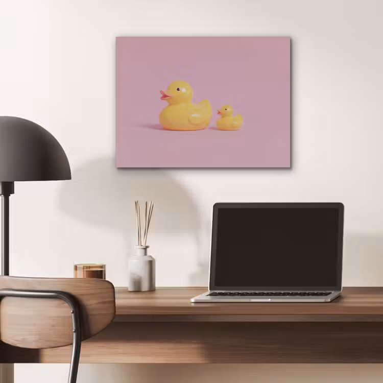 Eendjes - Vrolijk - Roze PET vilt klein -sfeer5