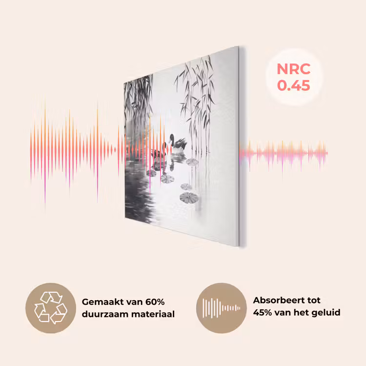 Eenden - Waterlelies - Riet - Zwart PET vilt klein -USP_NL