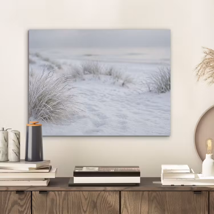 Duinen - Sneeuw - Strand - Winter - Serene PET vilt klein -sfeer1