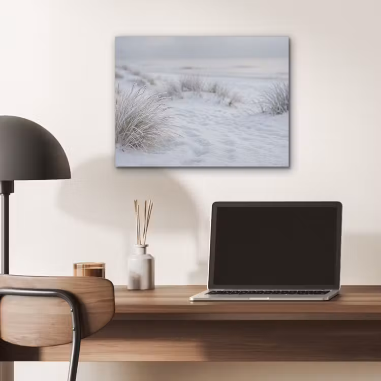 Duinen - Sneeuw - Strand - Winter - Serene PET vilt klein -sfeer5