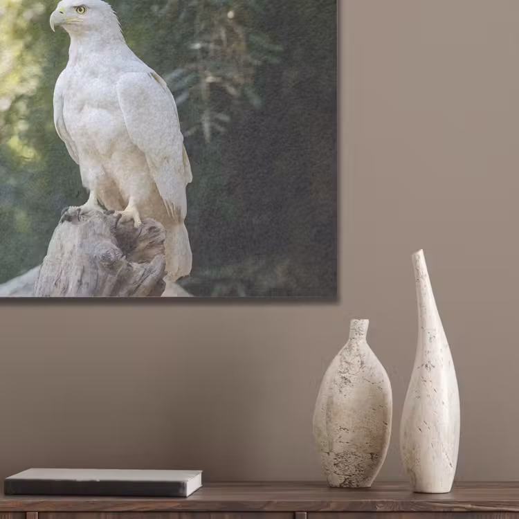 Arend - Hout - Wit - Planten PET vilt klein -sfeer6_closeup