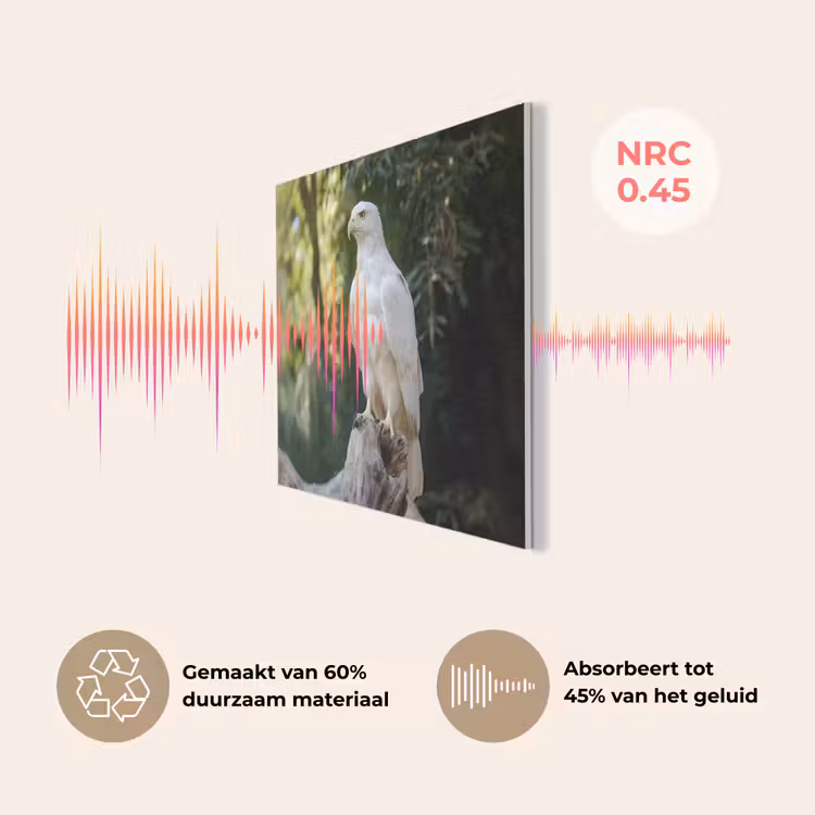 Arend - Hout - Wit - Planten PET vilt klein -USP_NL