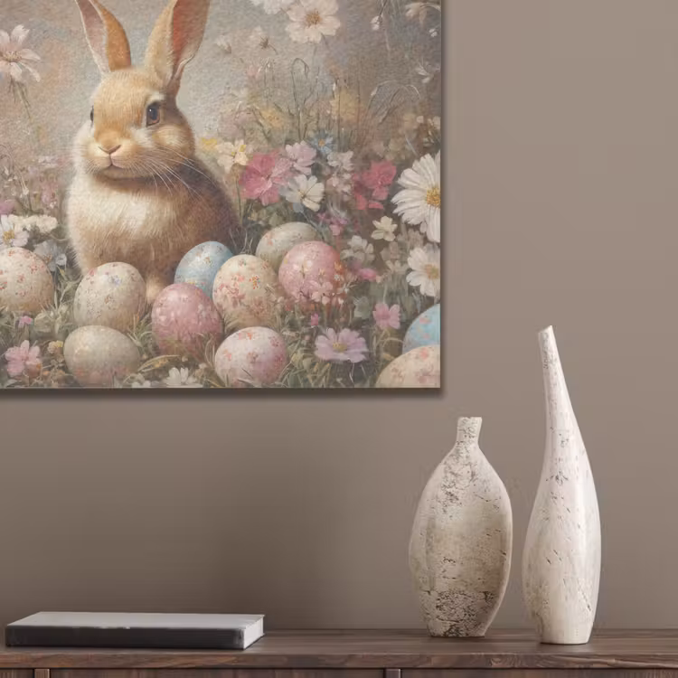 Paashaas - Lente - Paaseieren PET vilt klein -sfeer6_closeup