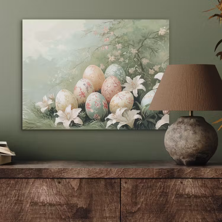 Paaseieren - Pasteltinten - Bloemen PET vilt klein -sfeer2