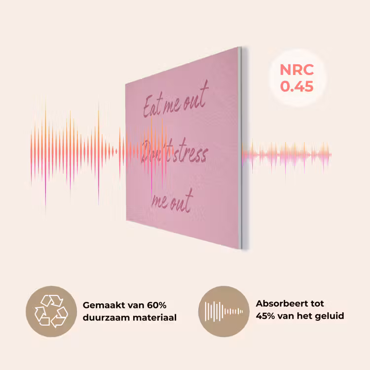 Eat me out don't stress me out - Roze - Handgeschreven PET vilt klein -USP_NL