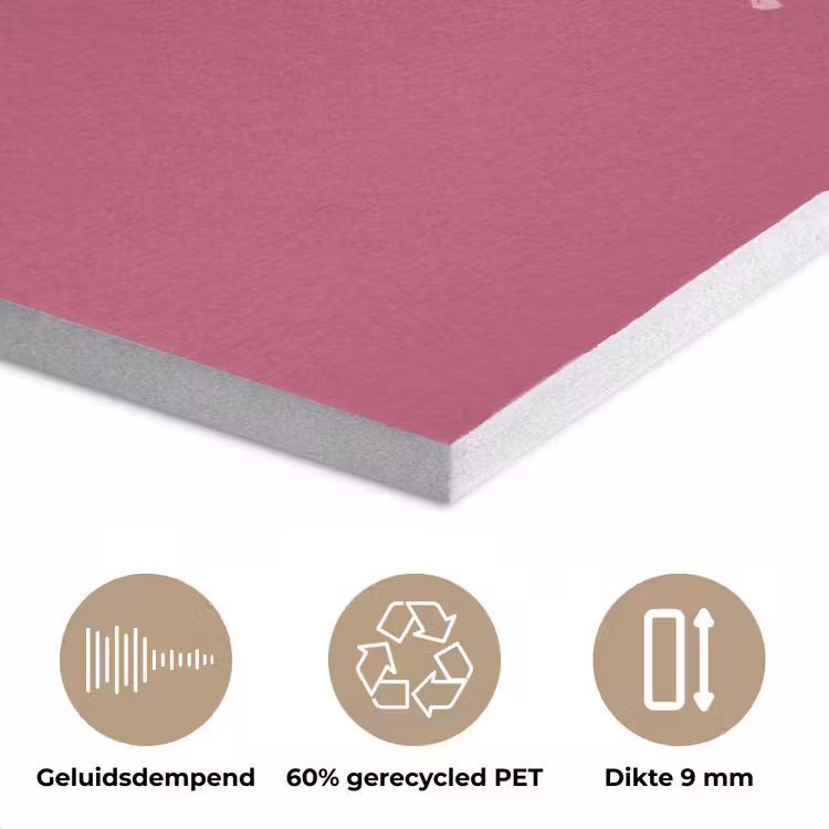 eat me out don't stress me out - Roze - Minimalistisch PET vilt klein -closeup_NL