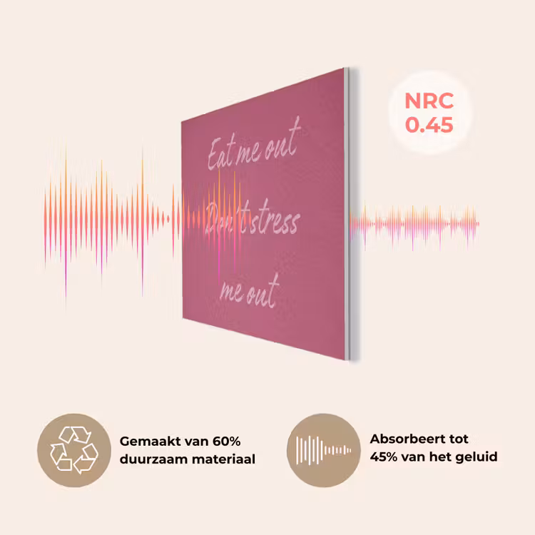 eat me out don't stress me out - Roze - Minimalistisch PET vilt klein -USP_NL
