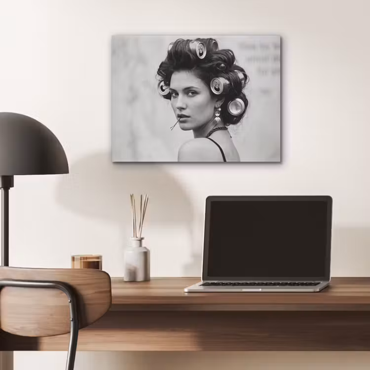Edgy - Vrouw - Zwart - Wit PET vilt klein -sfeer5