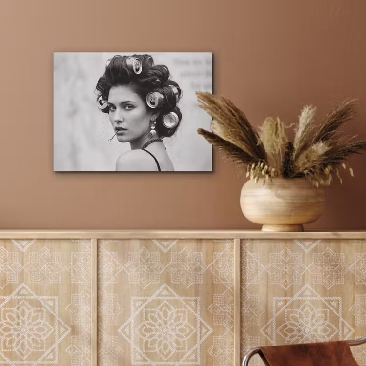 Edgy - Vrouw - Zwart - Wit PET vilt klein -sfeer4