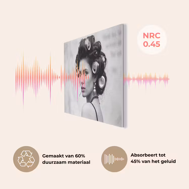 Edgy - Vrouw - Zwart - Wit PET vilt klein -USP_NL
