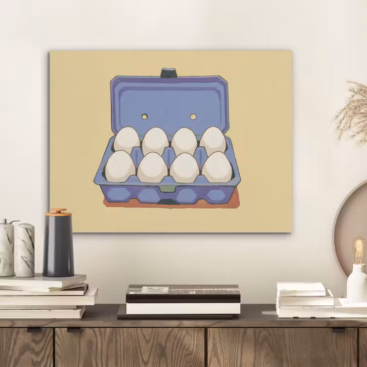 Eieren - Doos - Minimalistisch - Blauw PET vilt klein -sfeer1