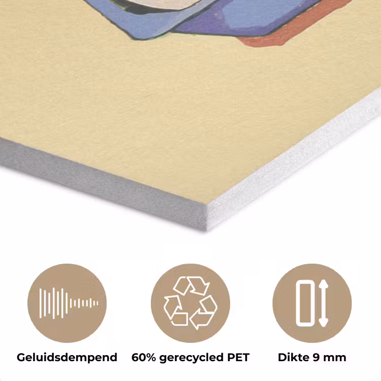 Eieren - Doos - Minimalistisch - Blauw PET vilt klein -closeup_NL