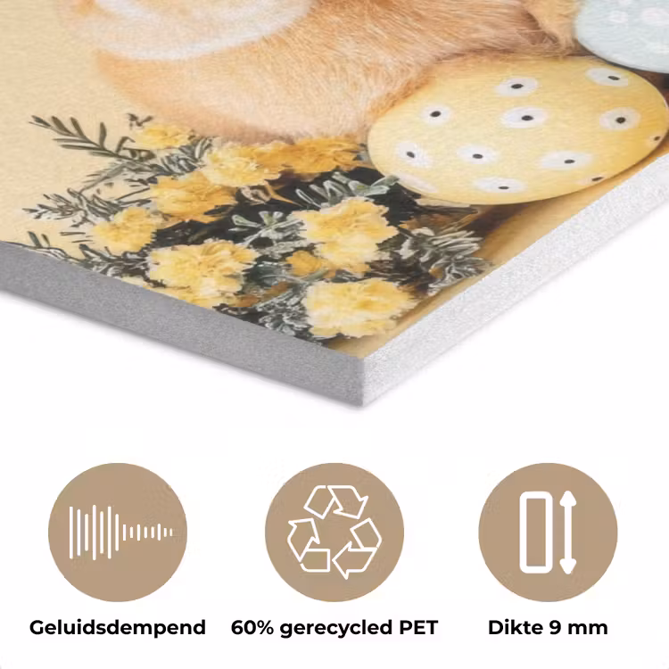 Eieren - Konijn - Pasteltinten PET vilt klein -closeup_NL