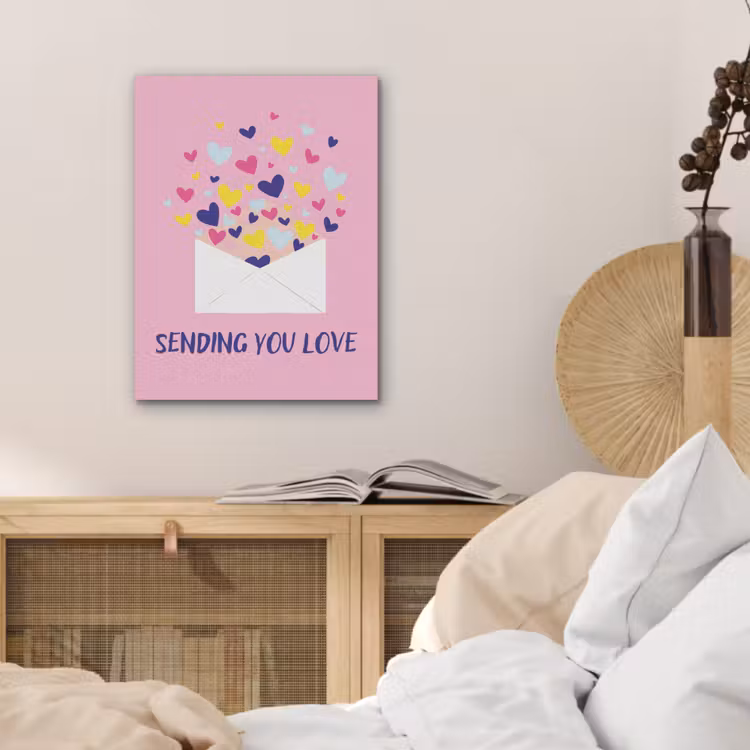 Envelop - Love - Hartjes - Valentijn PET vilt klein -sfeer3