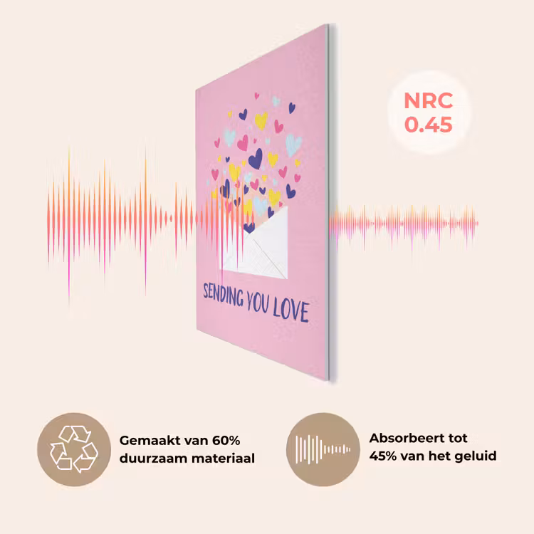 Envelop - Love - Hartjes - Valentijn PET vilt klein -USP_NL