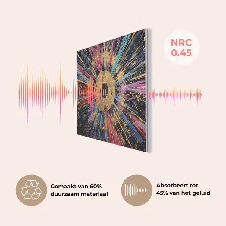 Explosie - Goud - Kleurrijk - Abstract PET vilt klein -USP_NL