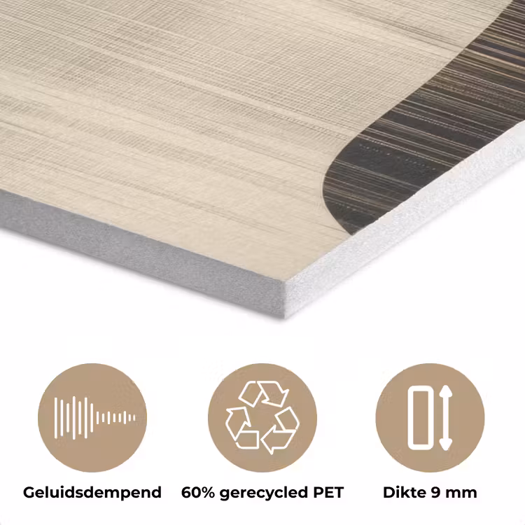 Gezicht - Bloemen - Zwart - Vrouw PET vilt klein -closeup_NL