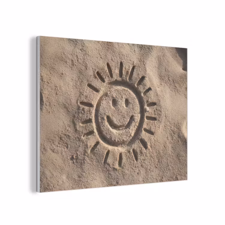 Gezichtje - Zon - Zand - Getekend PET vilt klein -3d