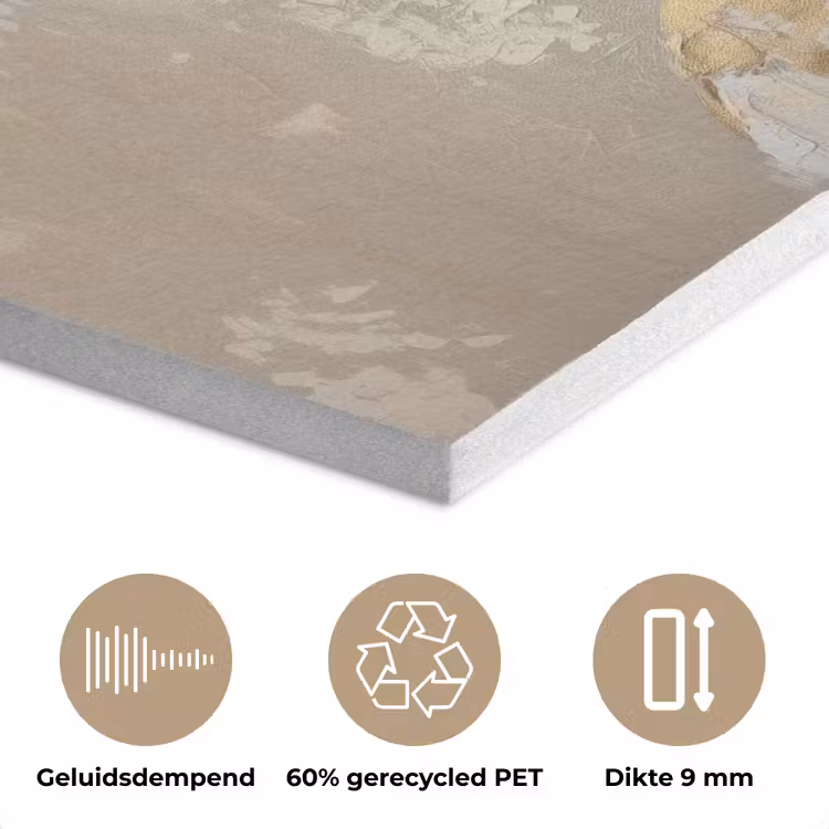 Gezicht - Vrouw - Bladeren - Goud PET vilt klein -closeup_NL