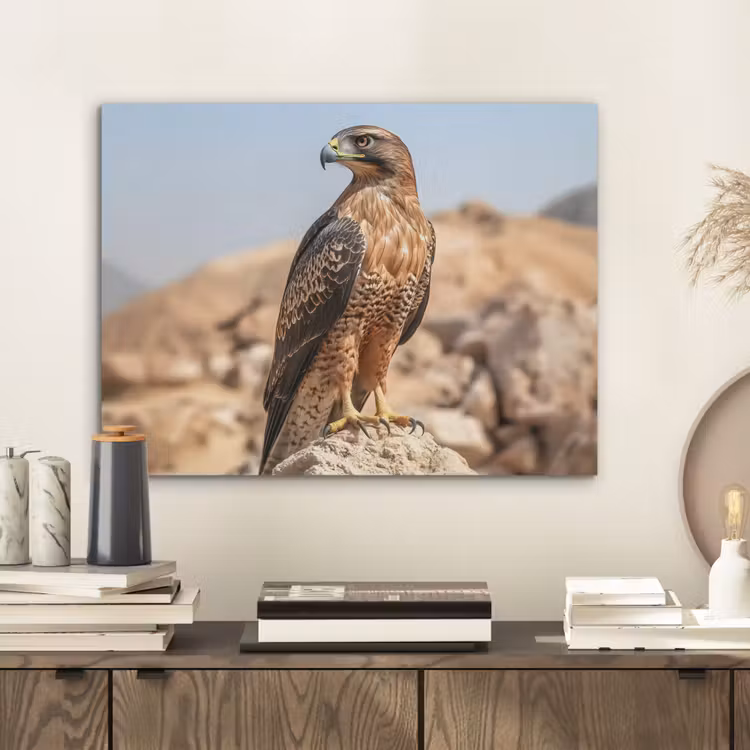 Valk - Vogel - Rots - Macht PET vilt klein -sfeer1
