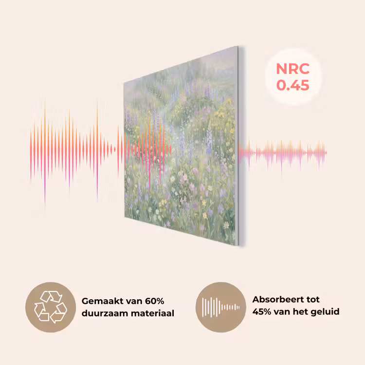 Bloemenveld - Heuvels - Kleurrijk PET vilt klein -USP_NL