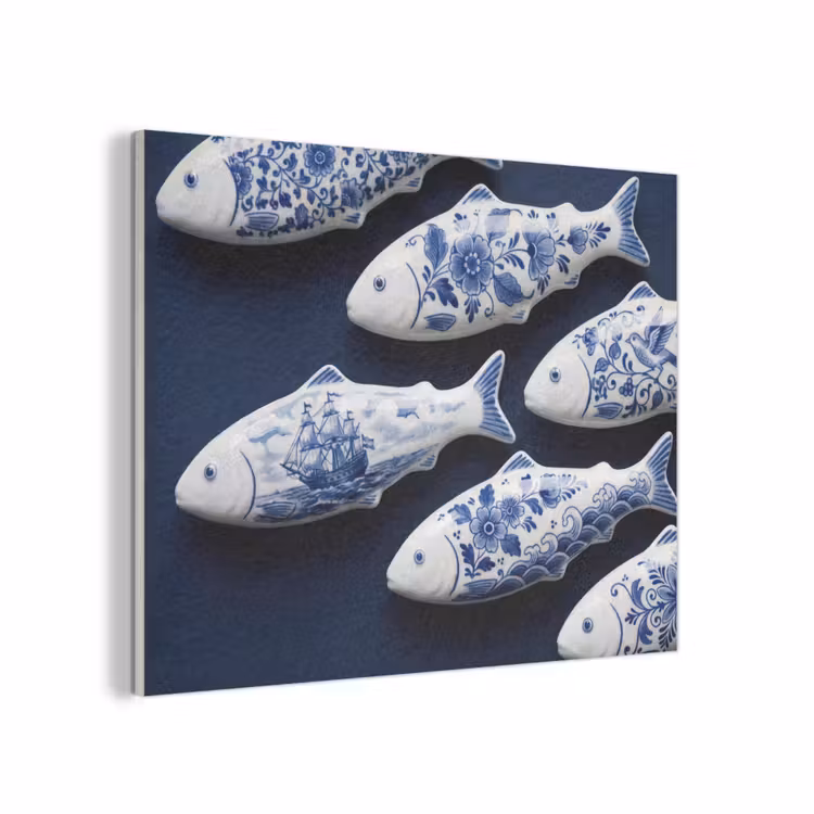 Vissen - Delfts - Blauw - Keramiek PET vilt klein -3d