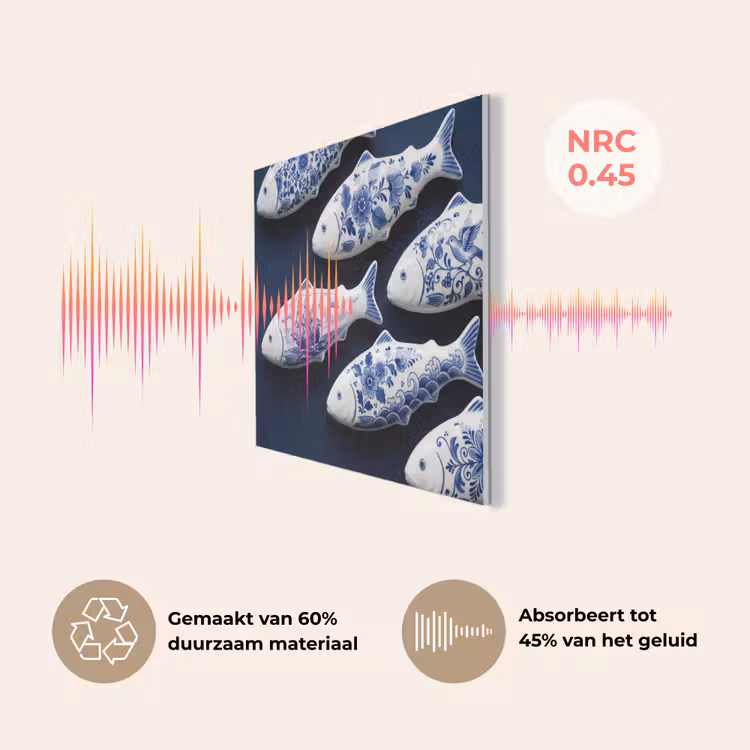 Vissen - Delfts - Blauw - Keramiek PET vilt klein -USP_NL