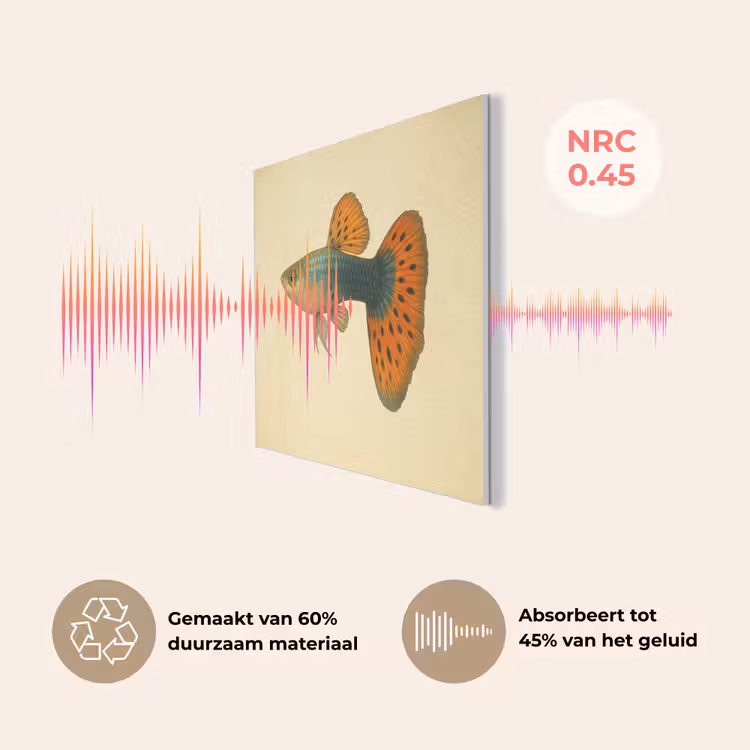Vis - illustratie - Stippen - Oranje PET vilt klein -USP_NL