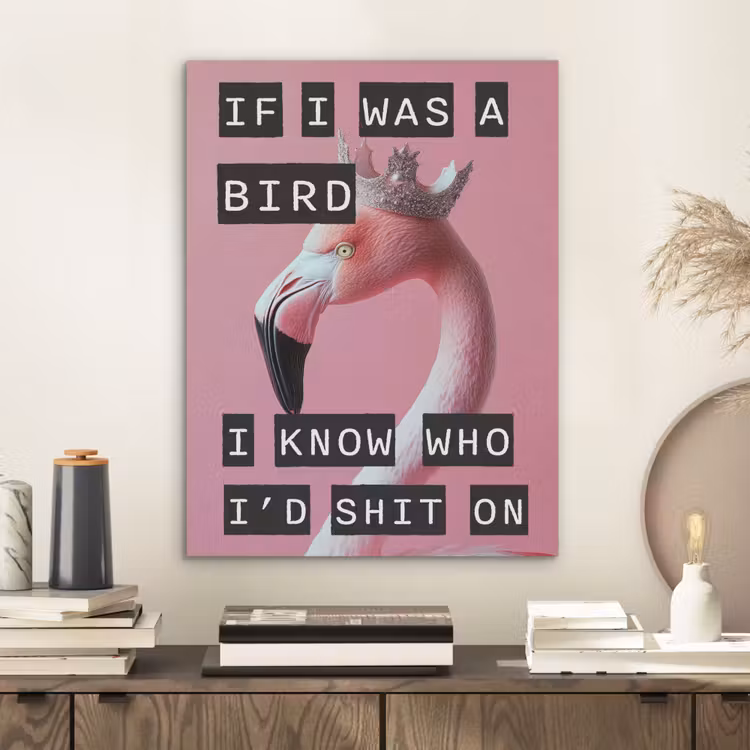Flamingo - Roze - Vogel - Decoratie PET vilt klein -sfeer1