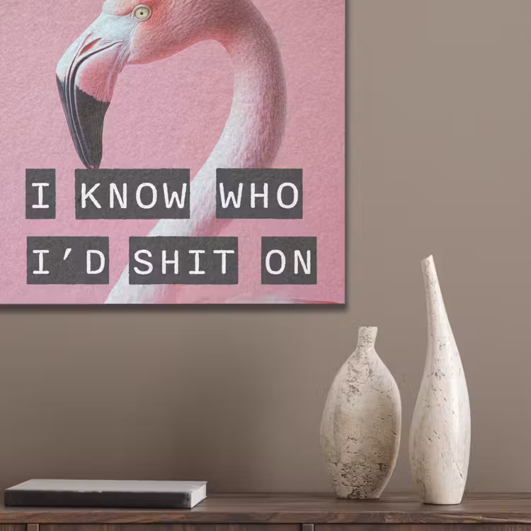 Flamingo - Roze - Vogel - Decoratie PET vilt klein -sfeer6_closeup