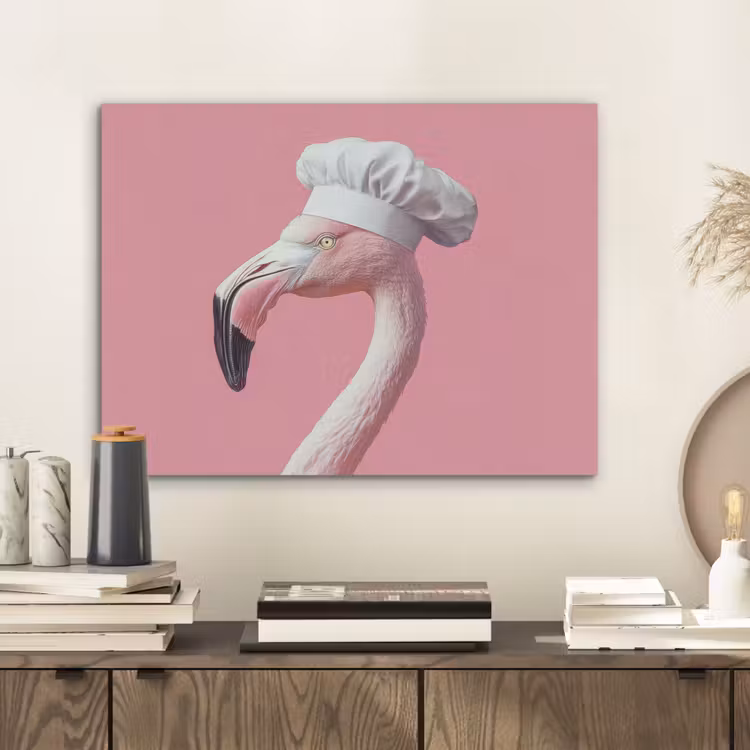 Flamingo - Roze - Koksmuts - Vogel PET vilt klein -sfeer1